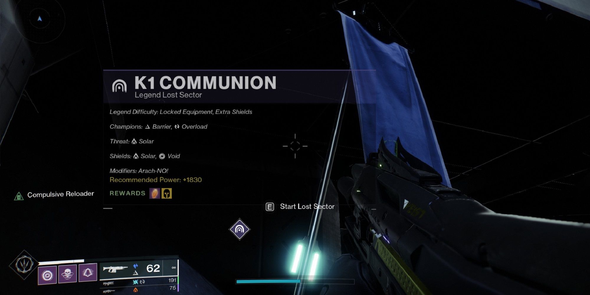 Destiny K Communion Legend Lost Sector Guide