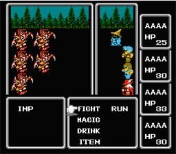Final Fantasy NES Screen