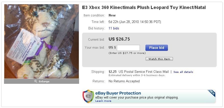 E3 Kinectimals Ebay Natal