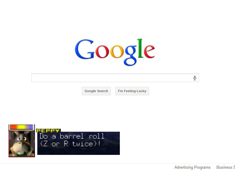 Press Z or R twice to Do a barrel roll on Google!