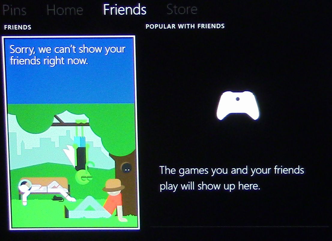 xbox app we cant show your friends right now