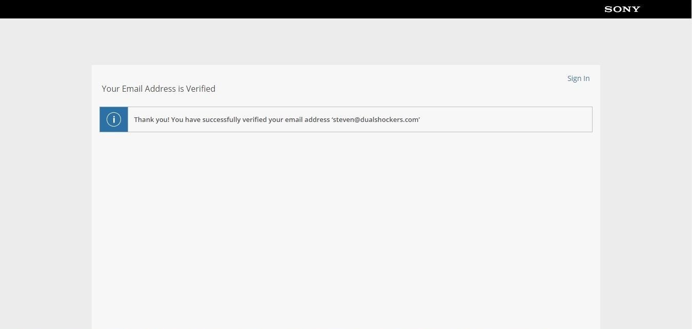 Sony Announces Issue with Email Verification for PlayStation Network