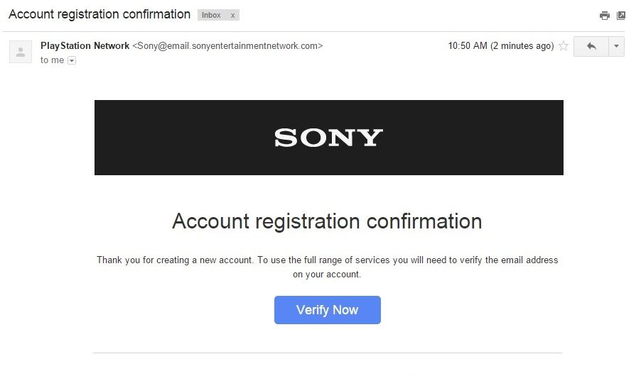 Sony Announces Issue with Email Verification for PlayStation Network