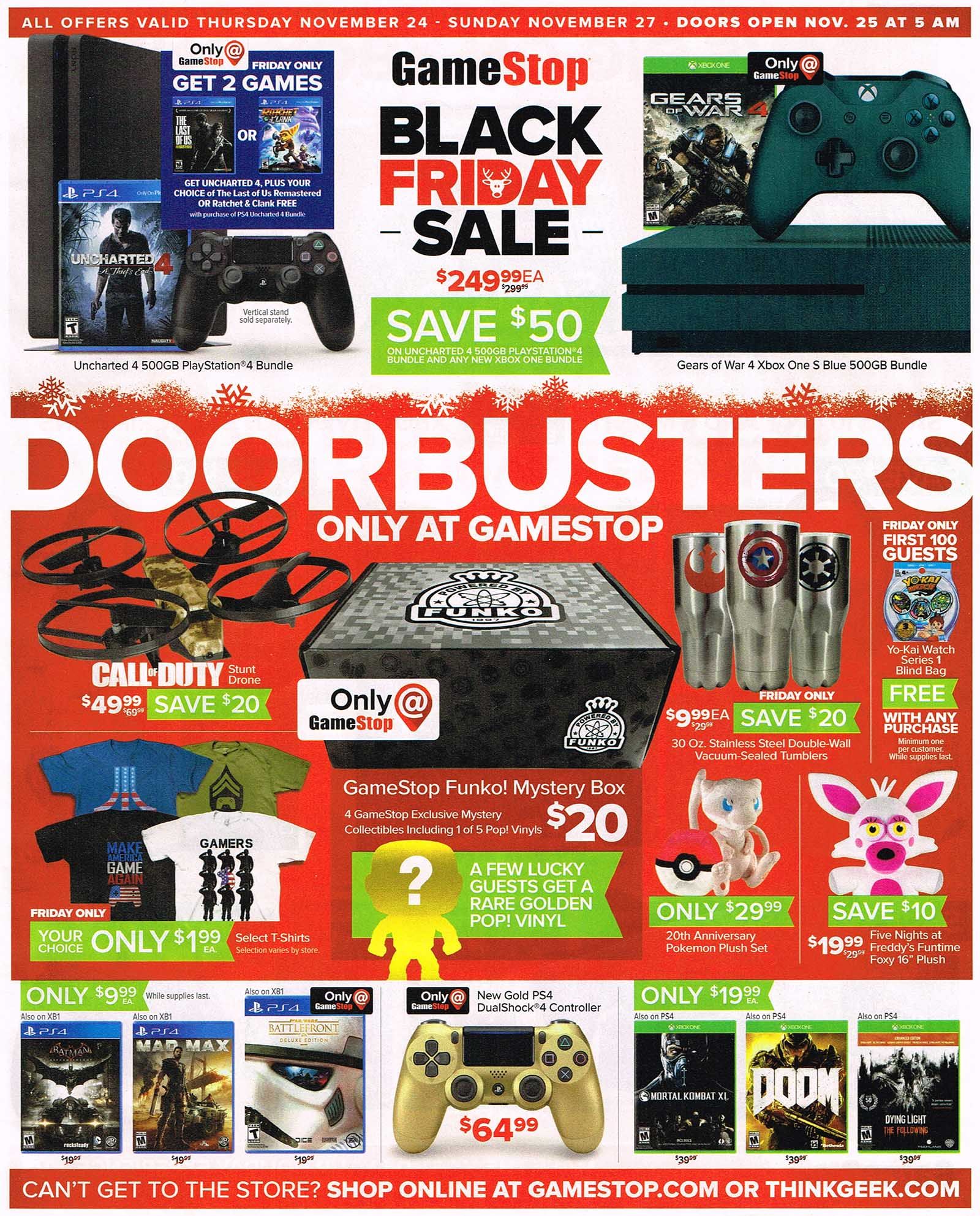 GameStop Black Friday Ad Surfaces: Big Deals For PS4/Xbox One And Half ...