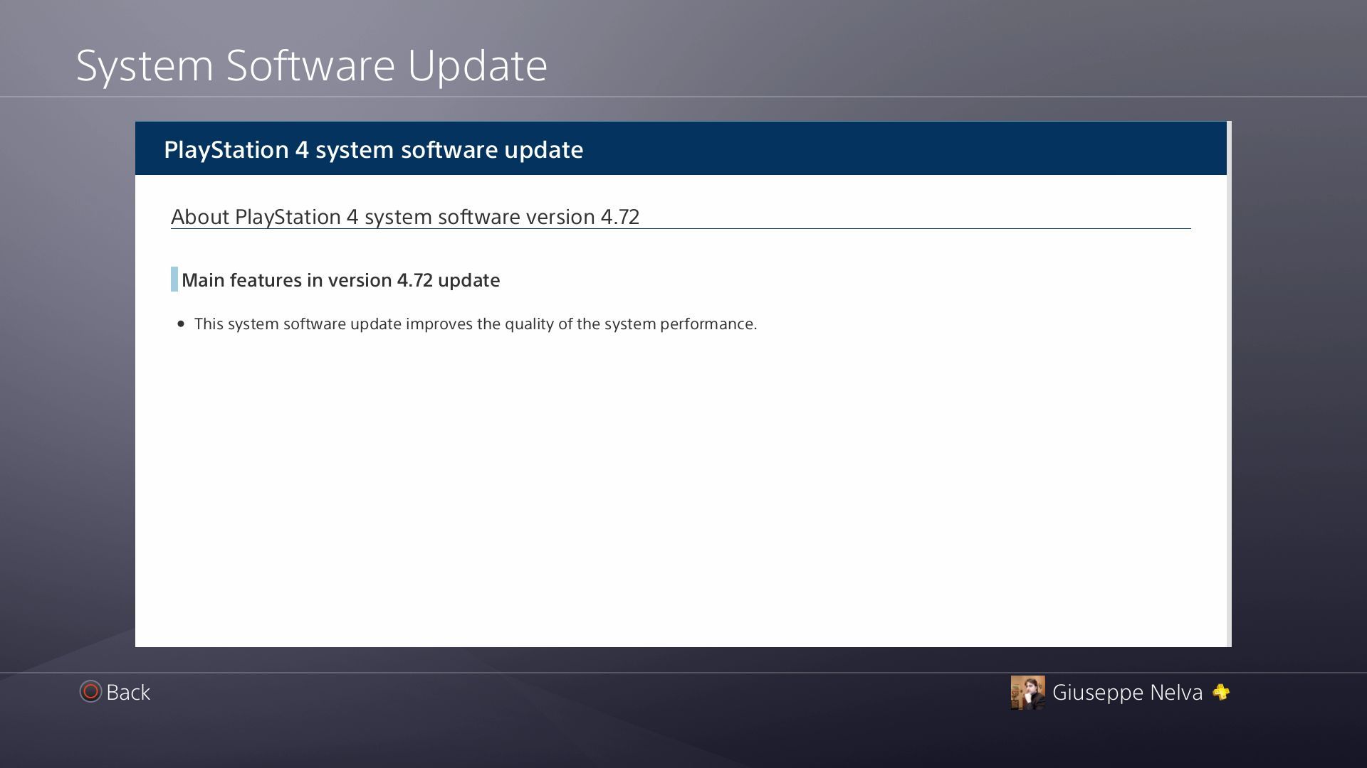 PS4 Update 4.72