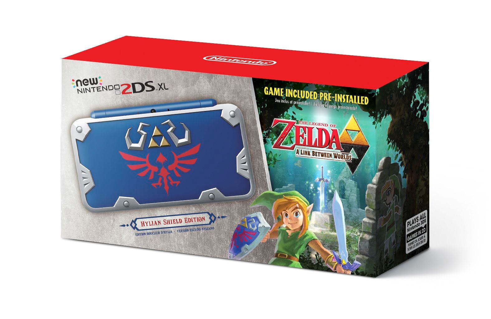 New Nintendo 2DS 3DS XL Hylian Shield Edition GameStop