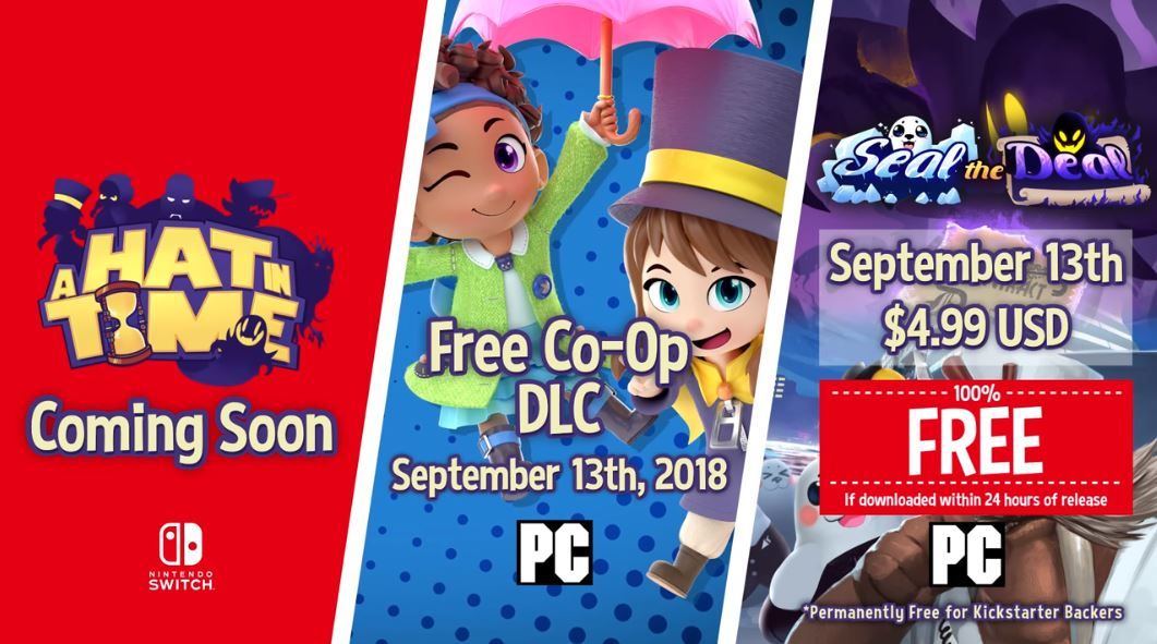 A Hat in Time: Seal Deal, Co-Op DLC, and Port