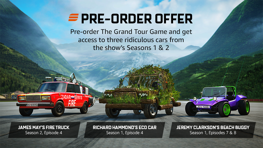 The Grand Tour Game Is Now Available for Pre-Order, Unlocks Three Weird  Vehicles