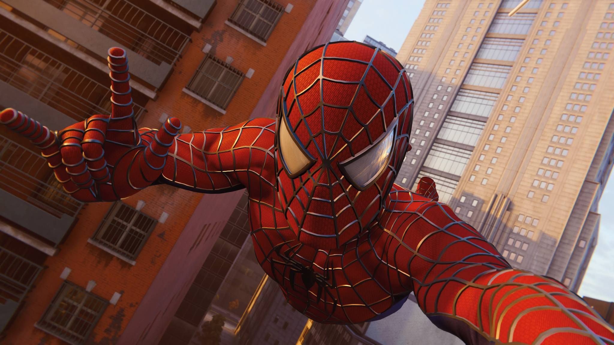 Человек паук 4. Человек паук Сэма Рэйми. Spider man ps4 костюм Сэма Рэйми. Spider man Sam Raimi костюм. Челоловек паук сем Рейми.