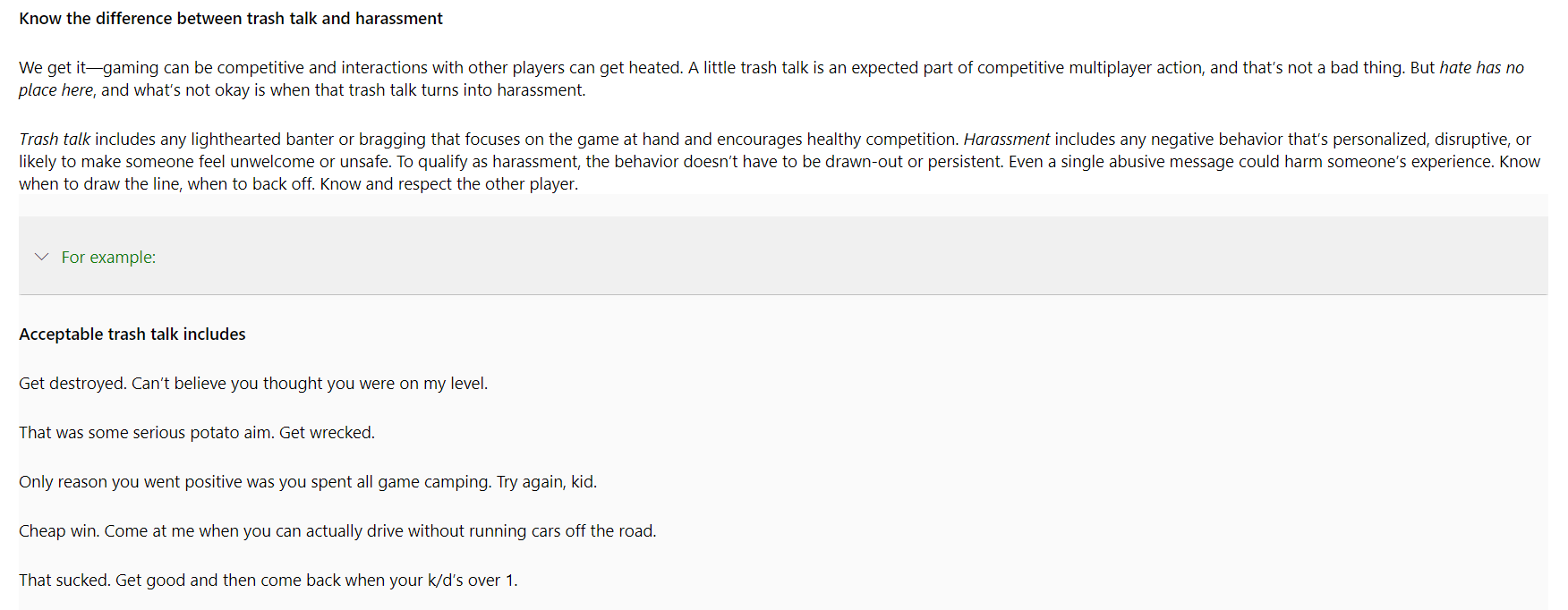 Microsoft Outlines Acceptable Trash Talk in New Community Guidelines