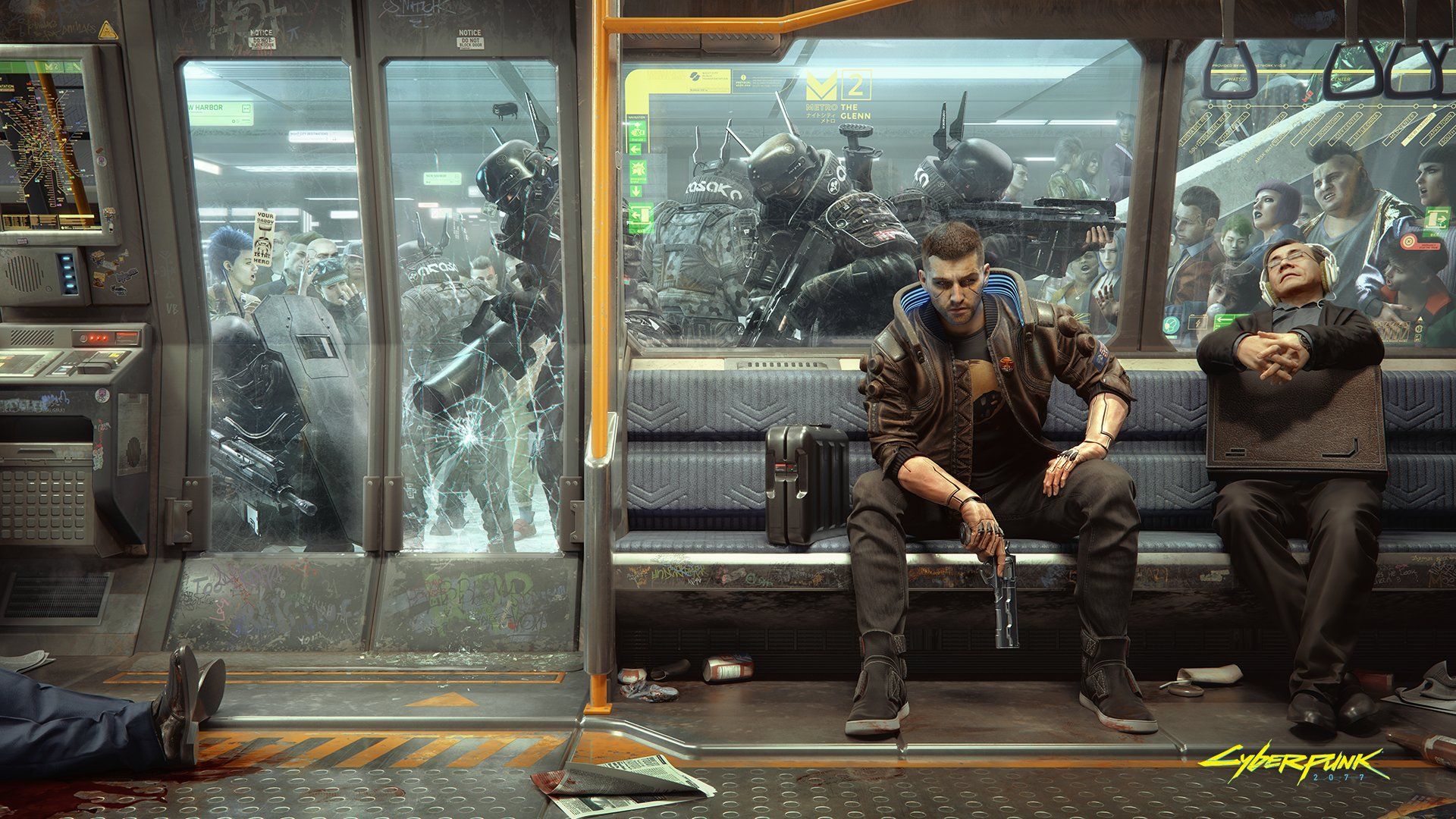 Cyberpunk 2077 PC Wallpaper Showcases V's Metro Commute - GameSpot