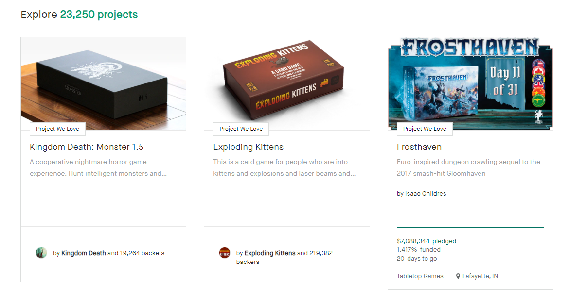 Frosthaven, Kickstarter, board game, board games