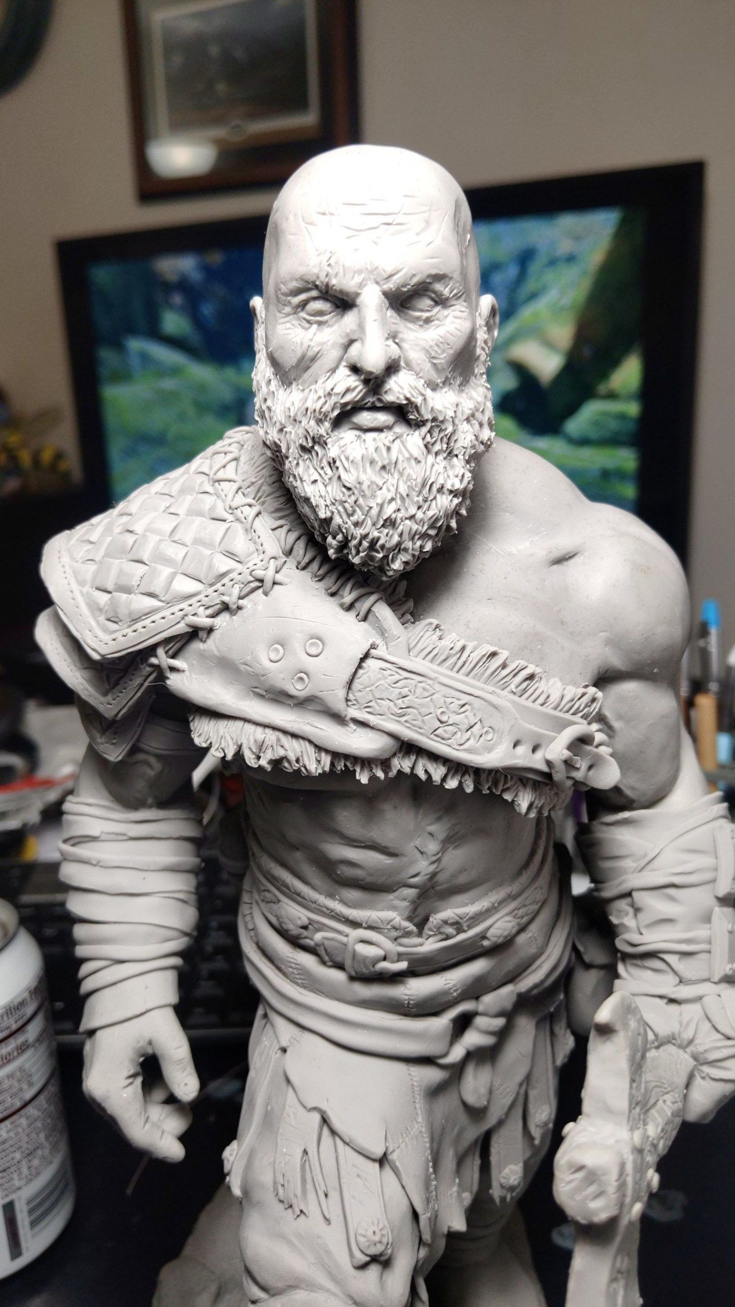 Busts and bas-reliefs of famous people - Kratos God of War