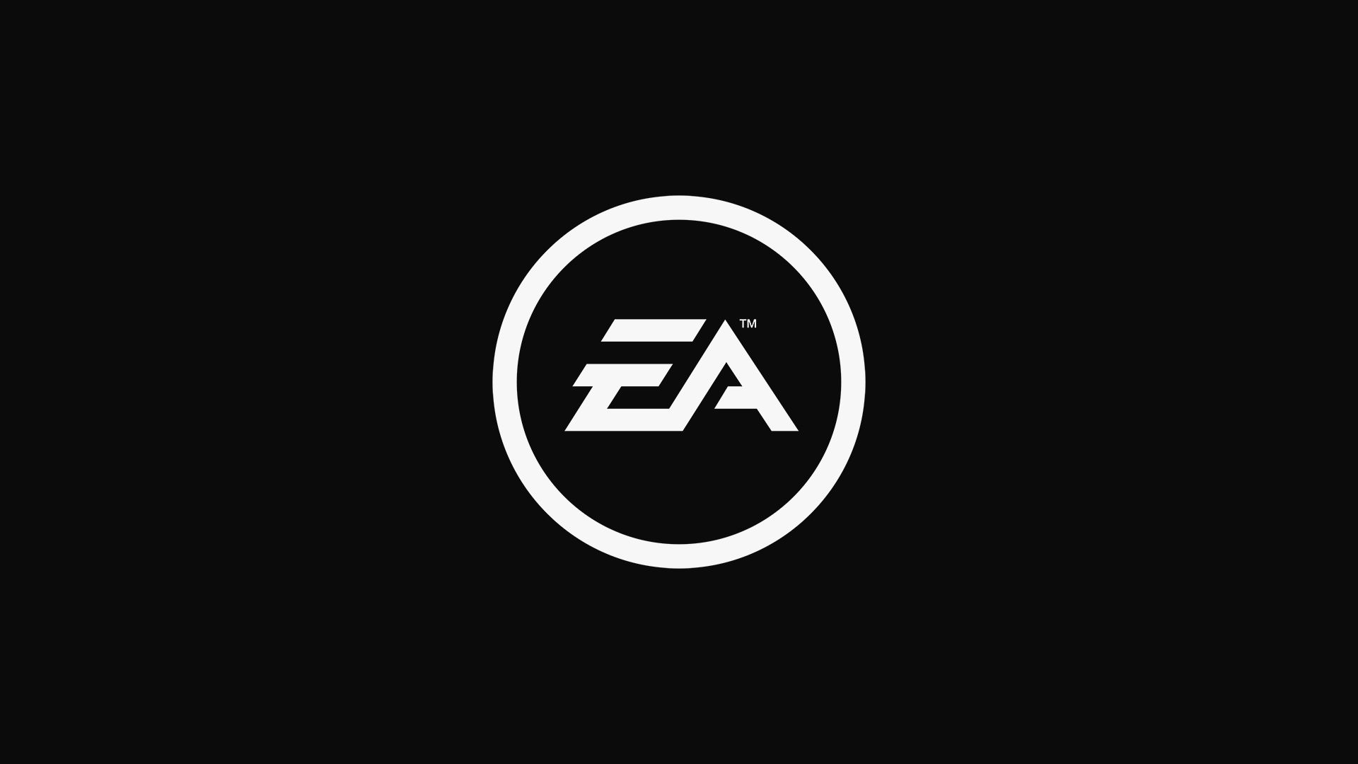 EA logo white black background