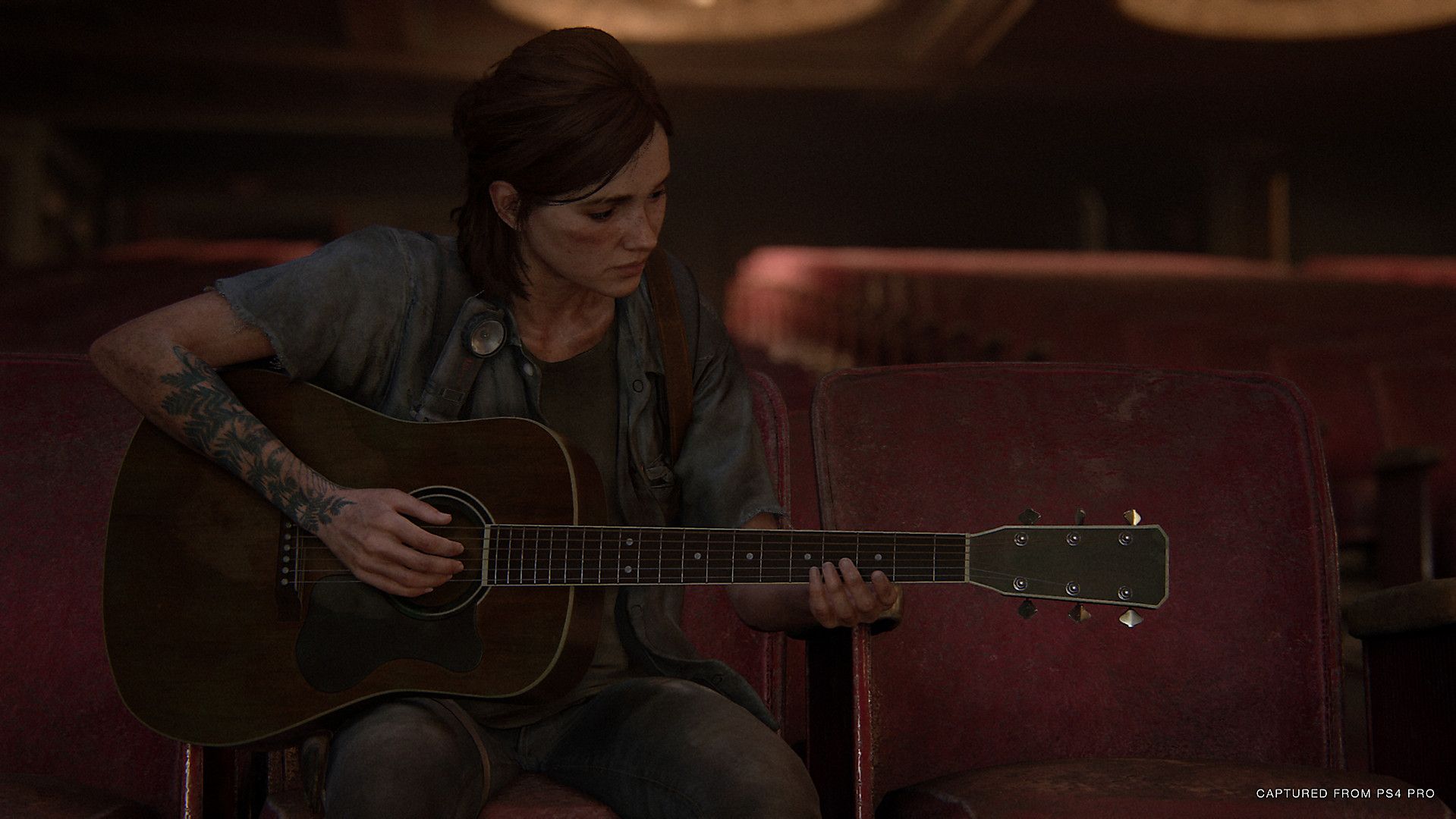 The Last of Us Part 2 Ellie playing guitar