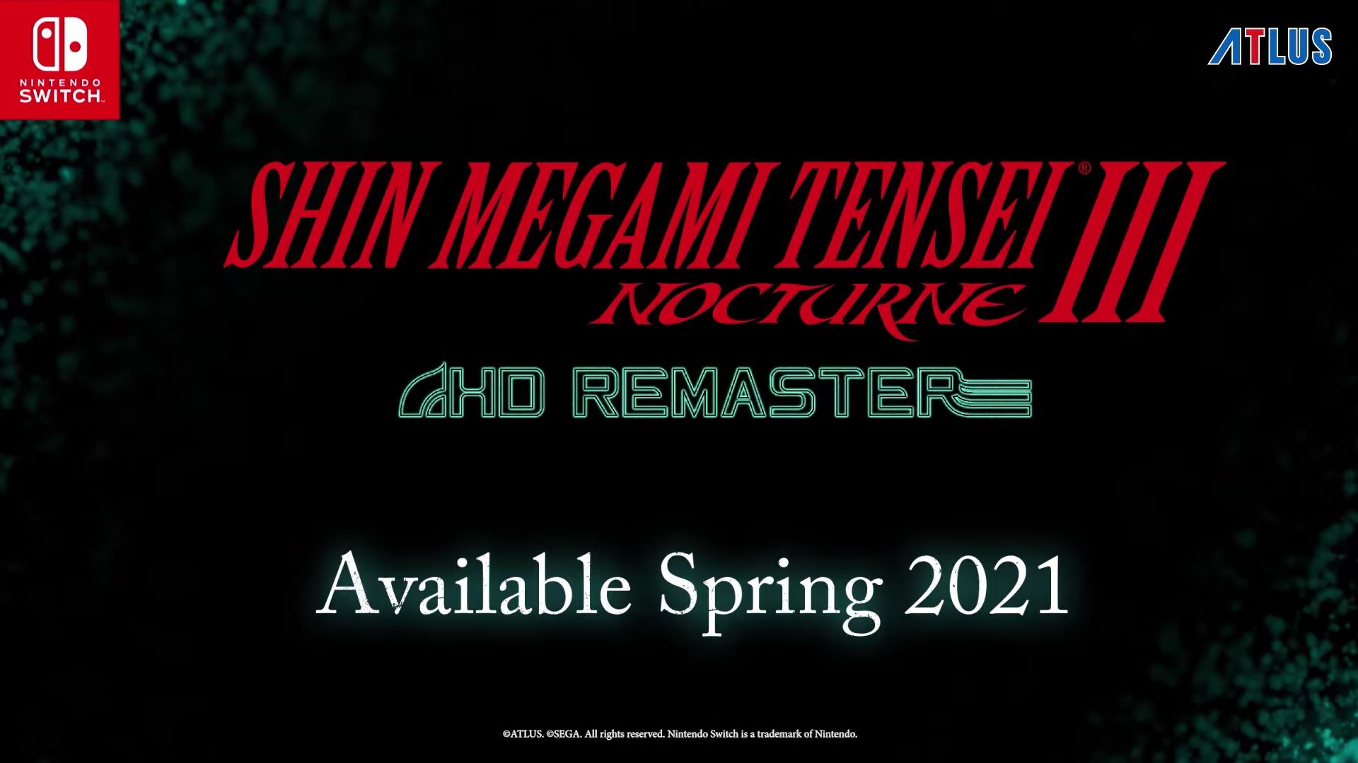 Shin Megami Tensei III 3 Nocture Remaster HD PS4 Nintendo Switch Direct Atlus PlayStation 4