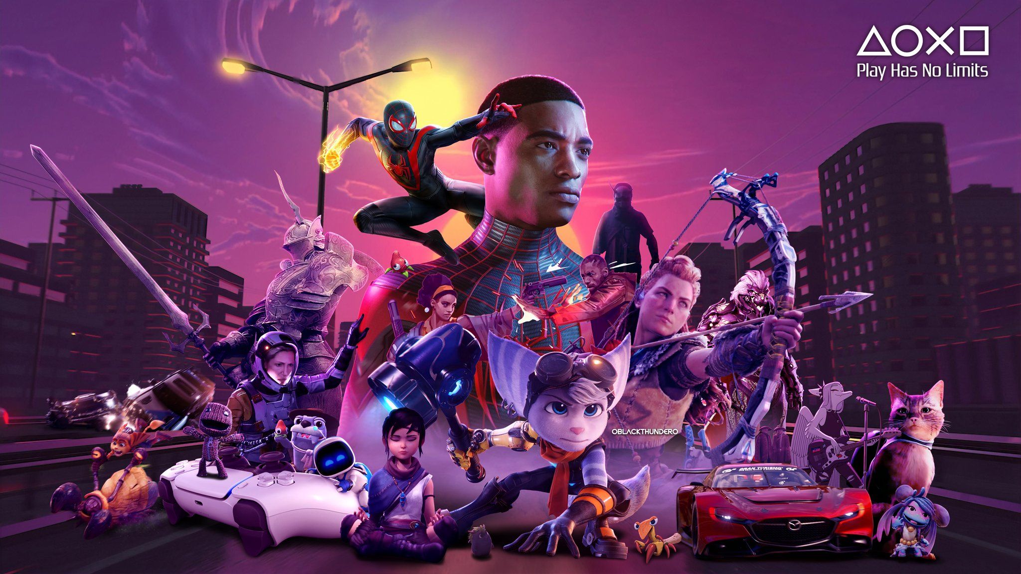 PS5 Games Exclusive Launch Lineup OBlackThunderO PlayStation 5 Play Has No Limits Art Gaming