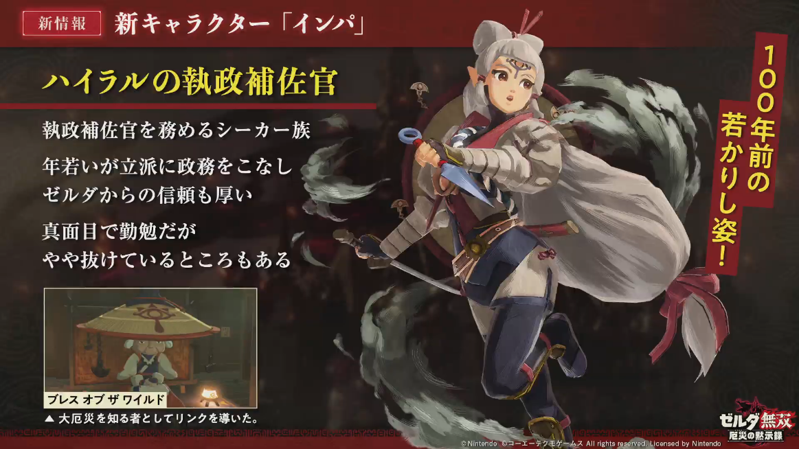 Hyrule Warriors Age of Calamity Gameplay TGS 2020 Impa artwork feature
