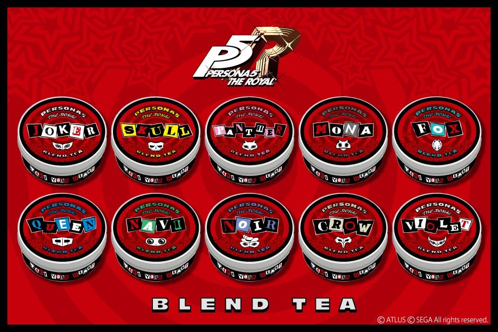 Atlus, merch, P5, P5R, Persona, Persona 5, Persona 5 Royal, PlayStation 4, PS4, tea