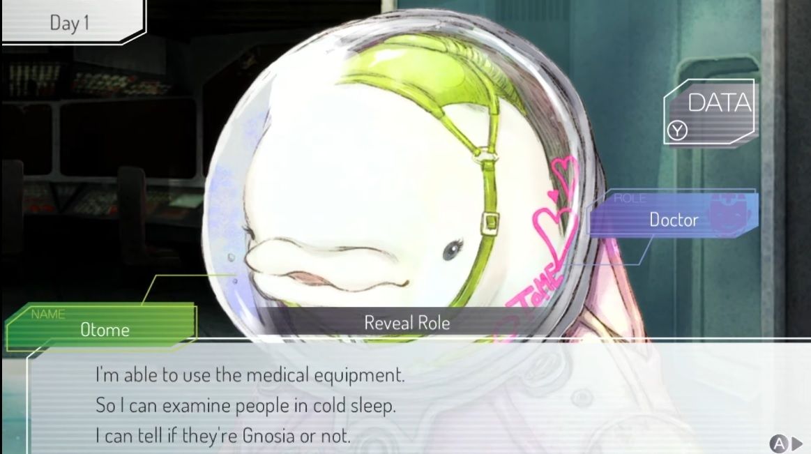 Gnosia English release dolphin character mentioning she can identif gnosia in cold sleep