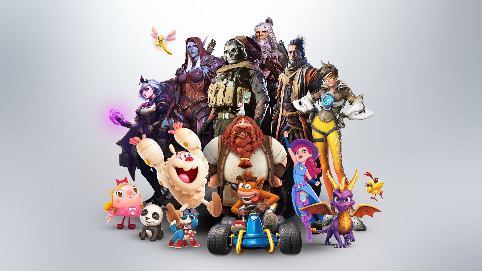 Activision Blizzard characters group shot