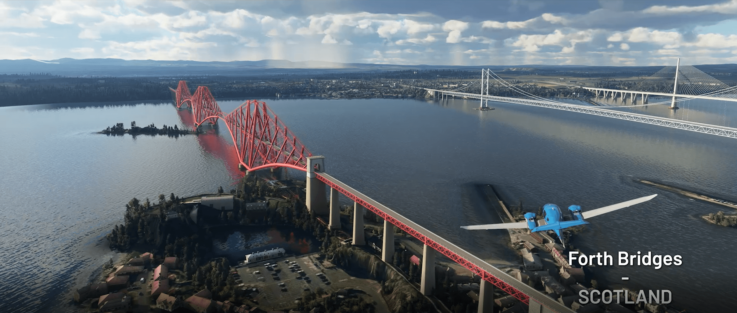 Microsoft Flight Simulator Forth Bridges Scotland