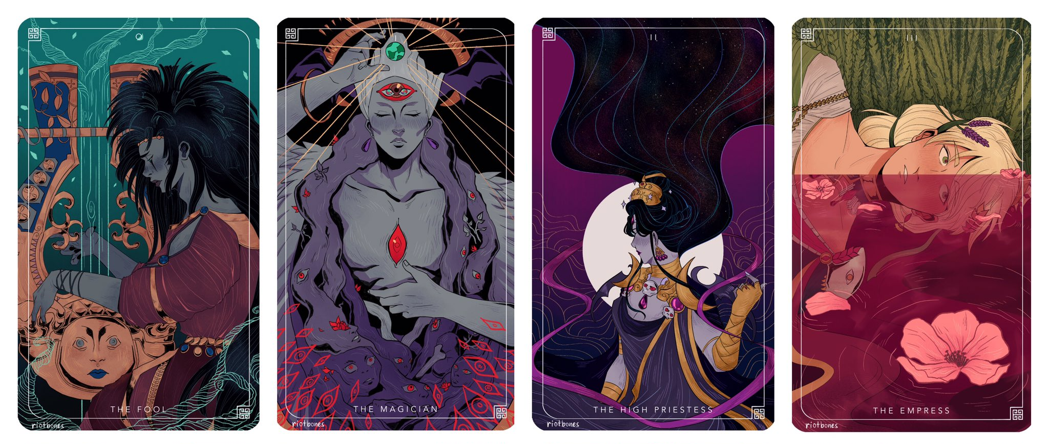 Hades Tarot Cards By Artist Bones