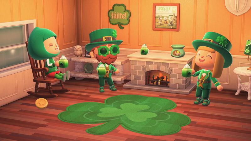 Animal Crossing March Events 2021 Shamrock Day