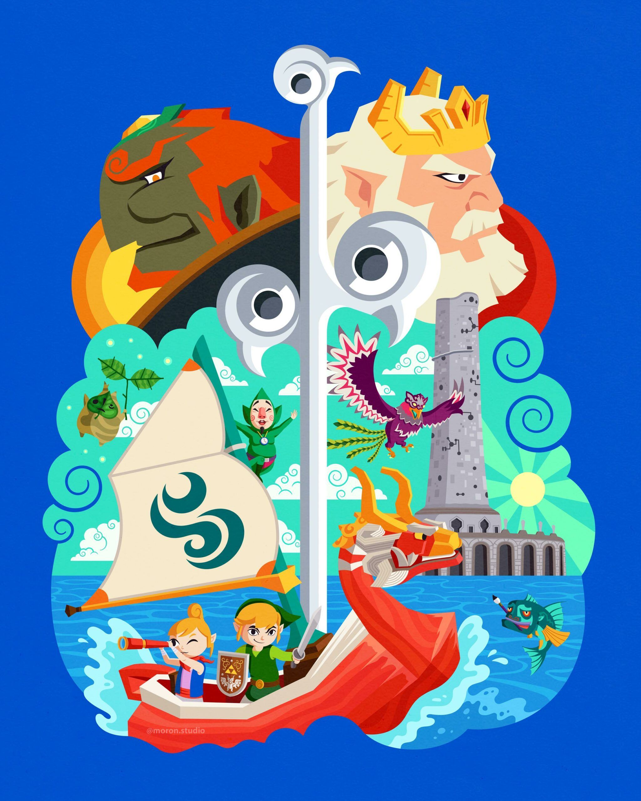 legend of zelda wind waker hd fan art