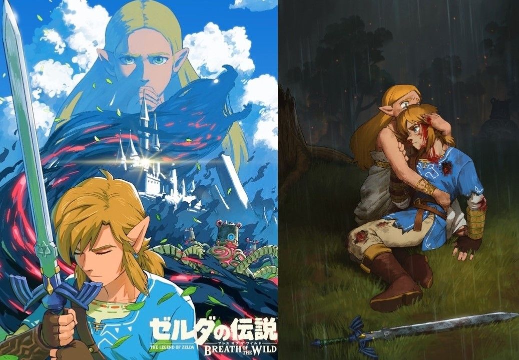 The Legend Of Zelda: Breath Of The Wild Gets A Stunning Makeover In Fan Art  Poster And Drawings