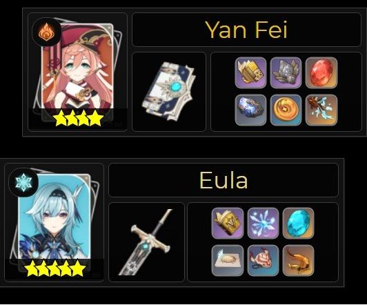 Genshin Impact: Yanfei e Eula vazam e devem chegar na atualização 1.5