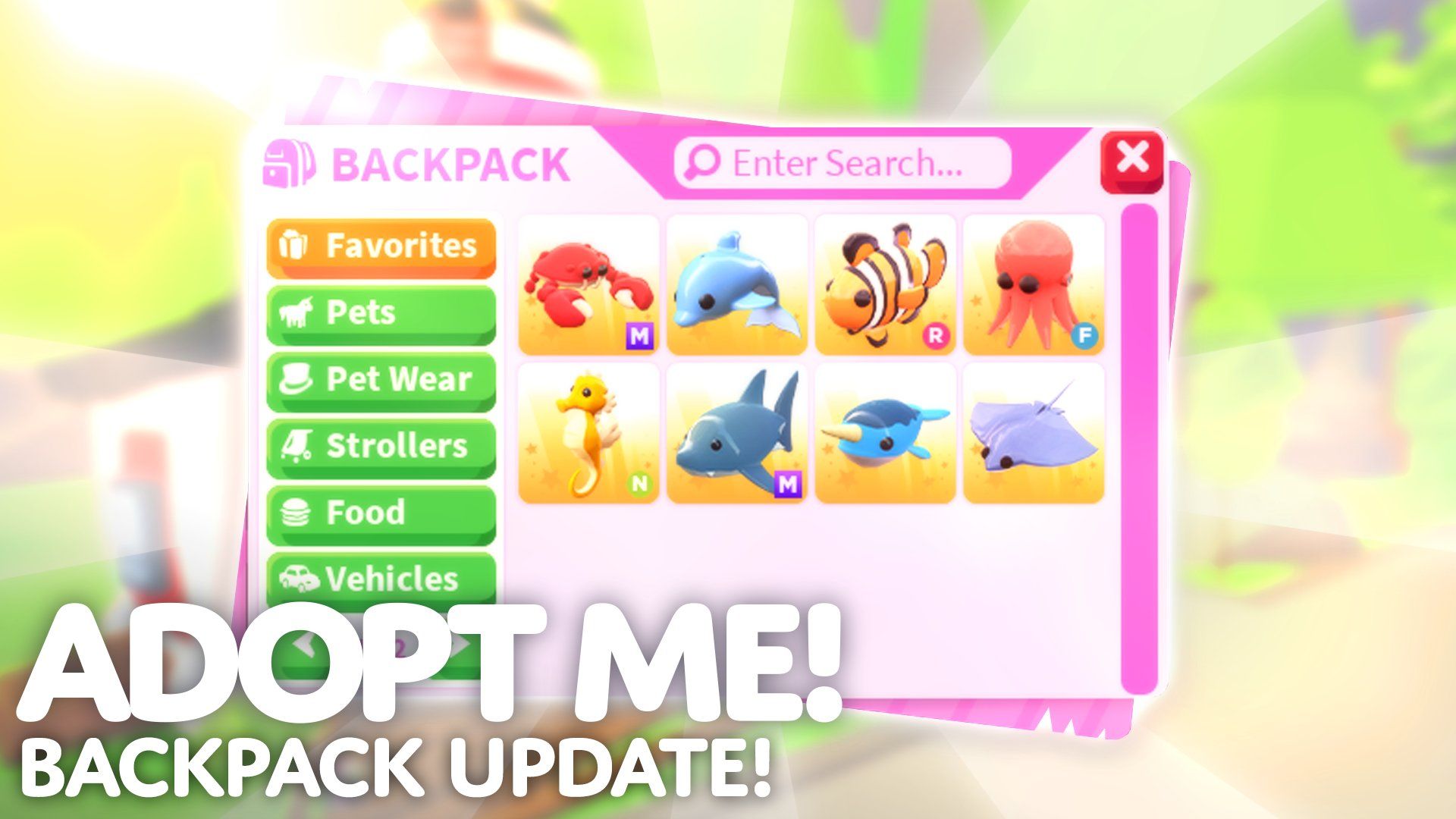 Adopt Me Backpack Update