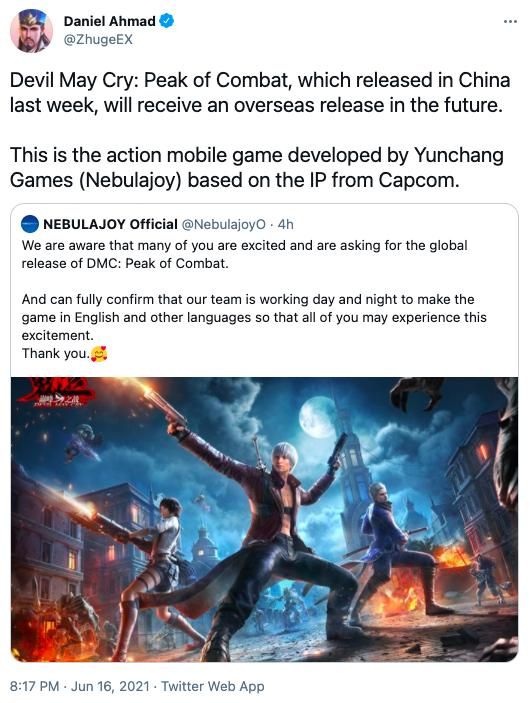 Devil May Cry Mobile Global Release