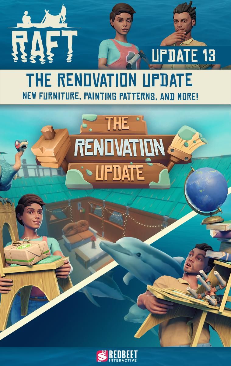 Raft Renovation Update Patch Notes New Decorations and Blocks