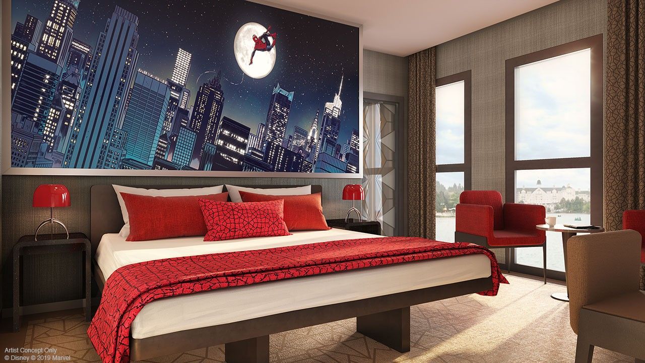 disney hotel new york the art of marvel spider-man room