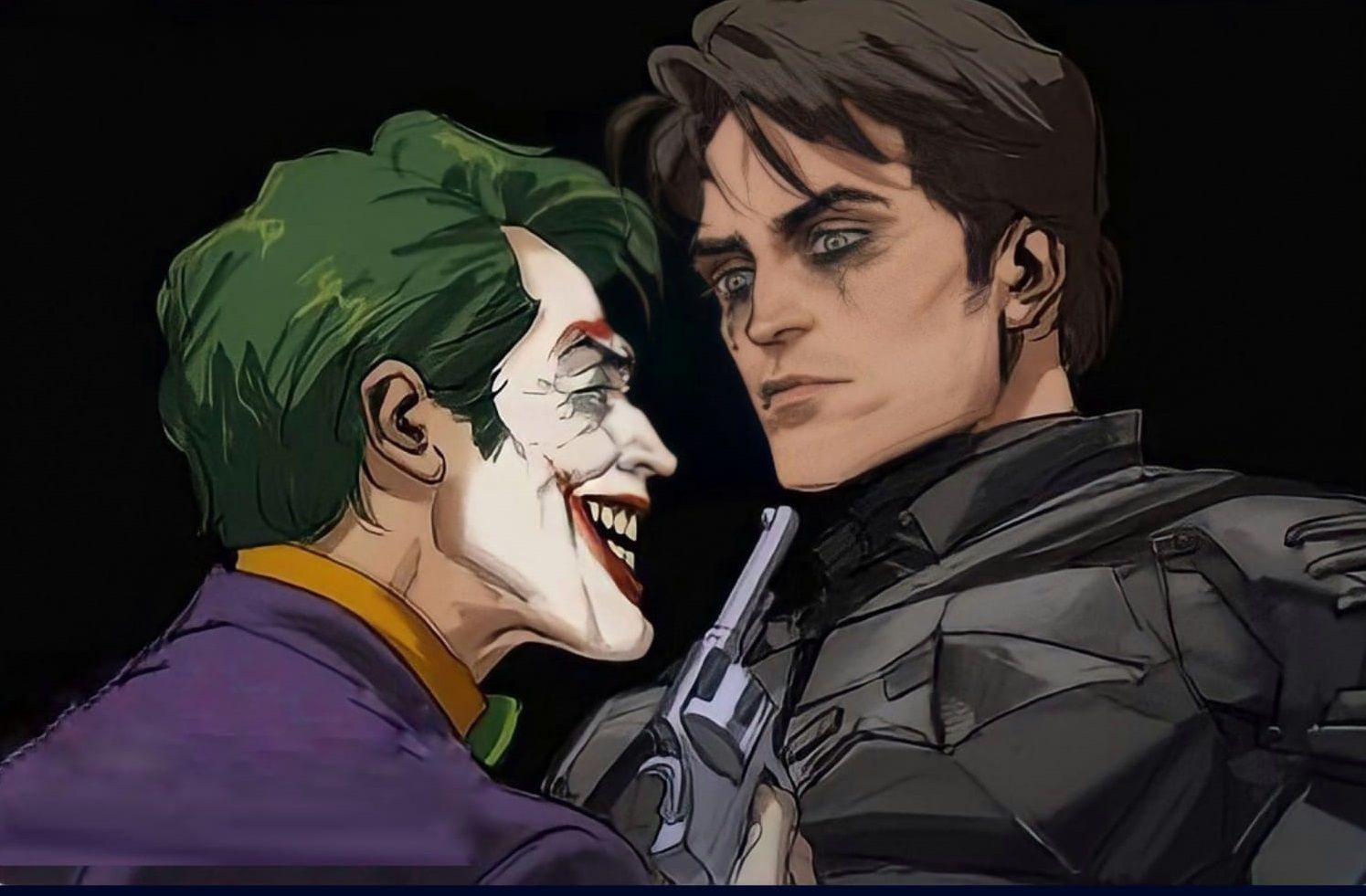Fan Art Shows Robert Pattinson's Batman with Willem Dafoe as Joker