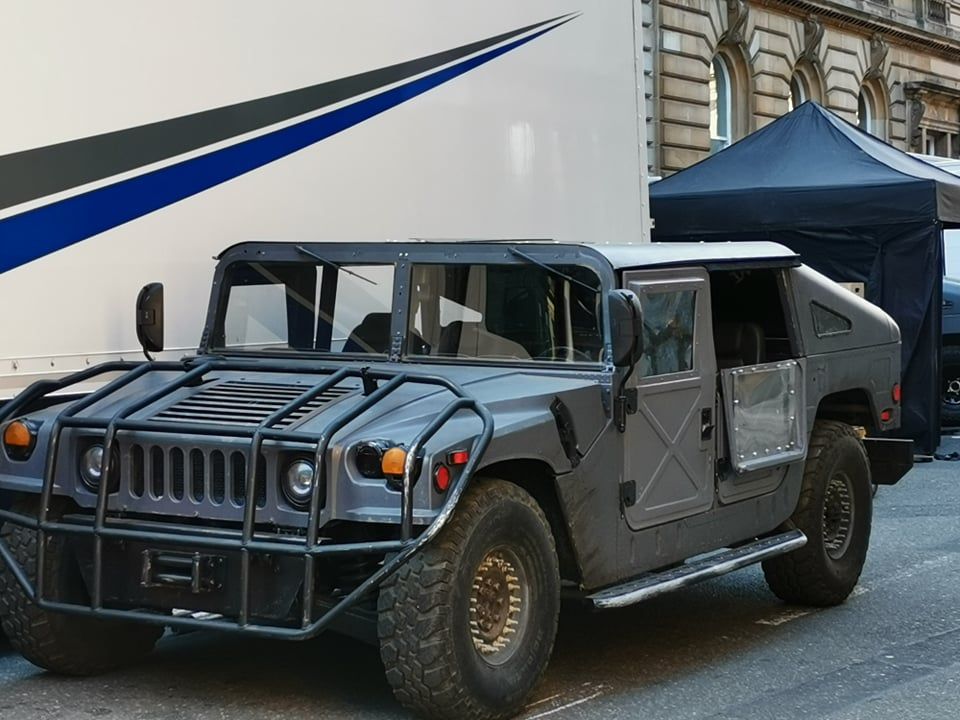 the flash filming armored car