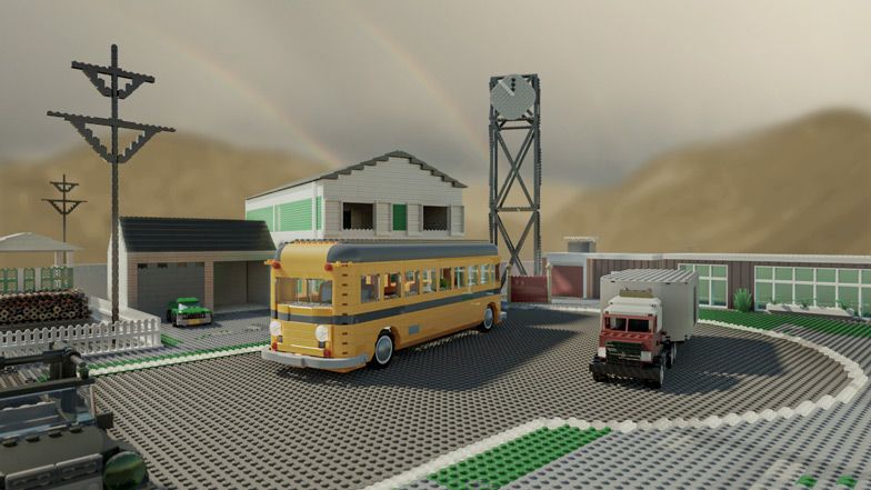 Call of Duty Maps Built In Lego - Nuketown Map Image
