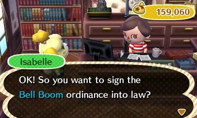 What Is Bell Boom Ordinance In Animal Crossing New Horizons