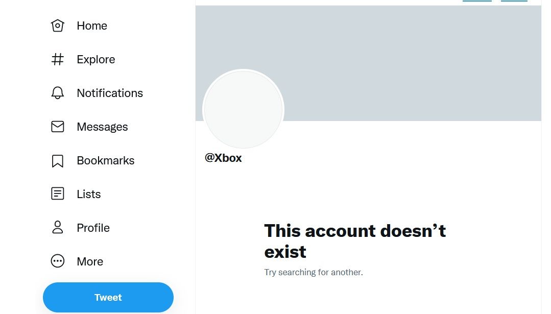 Xbox Twitter doesn't exist