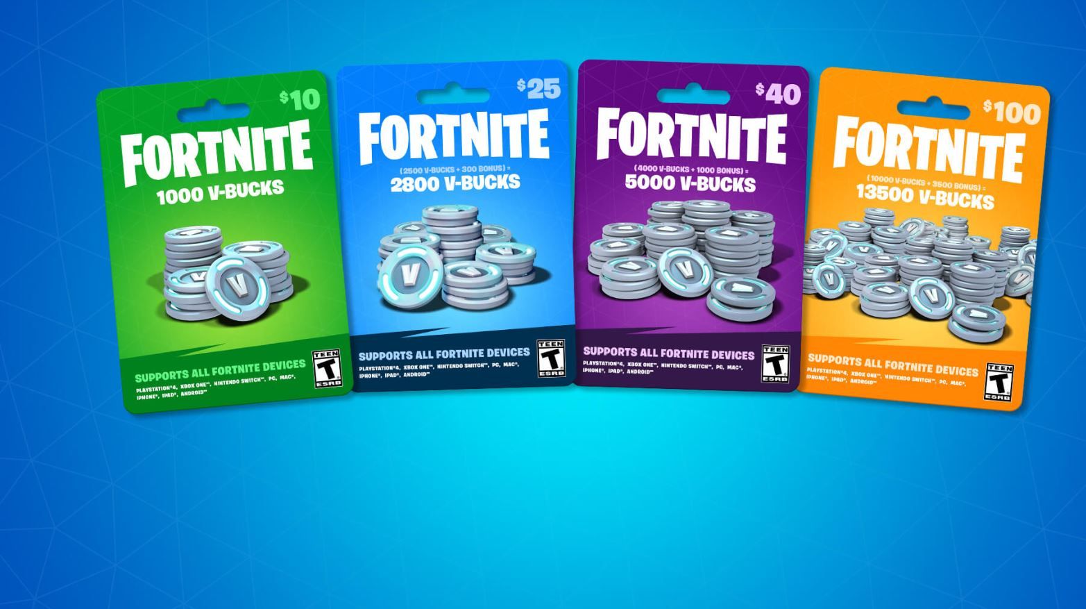 Fortnite V-Bucks  Redeem V-Bucks Gift Card - Fortnite