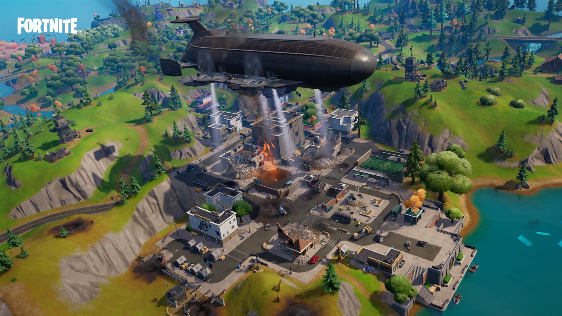 tilted towers destroyed