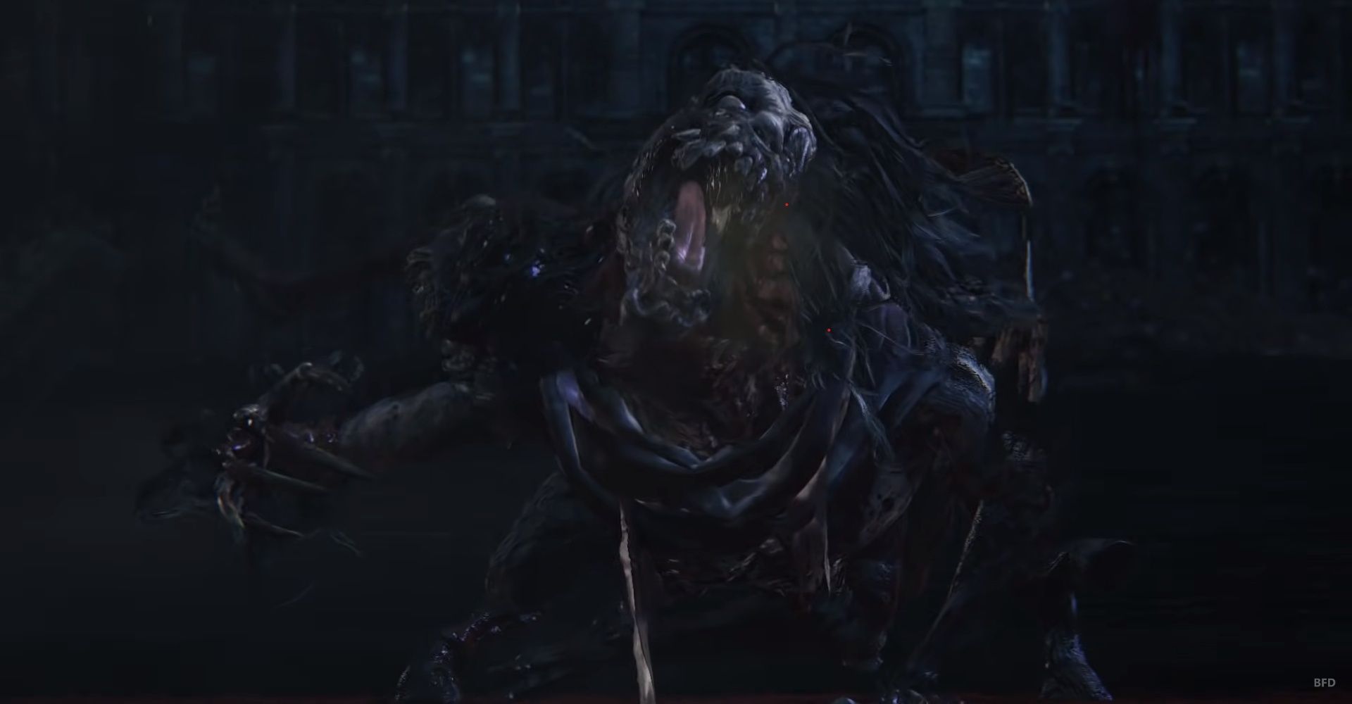Bloodborne Ludwig The Accursed approaches in his boss arena