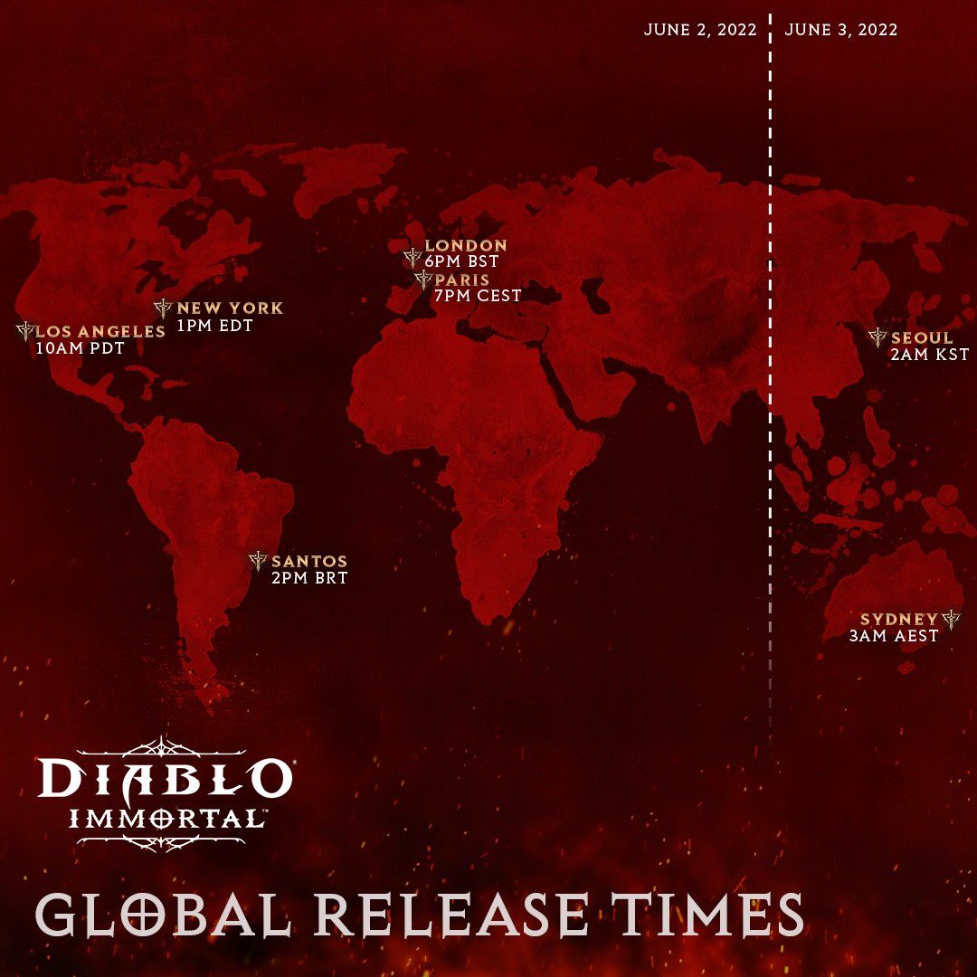 diablo immortal release time