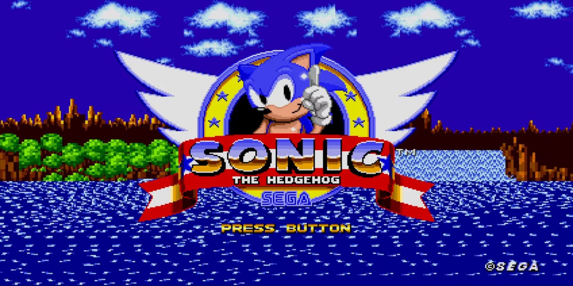 Sonic the Hedgehog screenshot main title screen