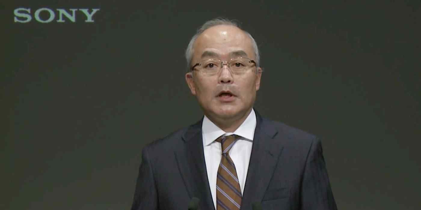 Sony Group CFO Hiroki Totoki Giving A Press Conference