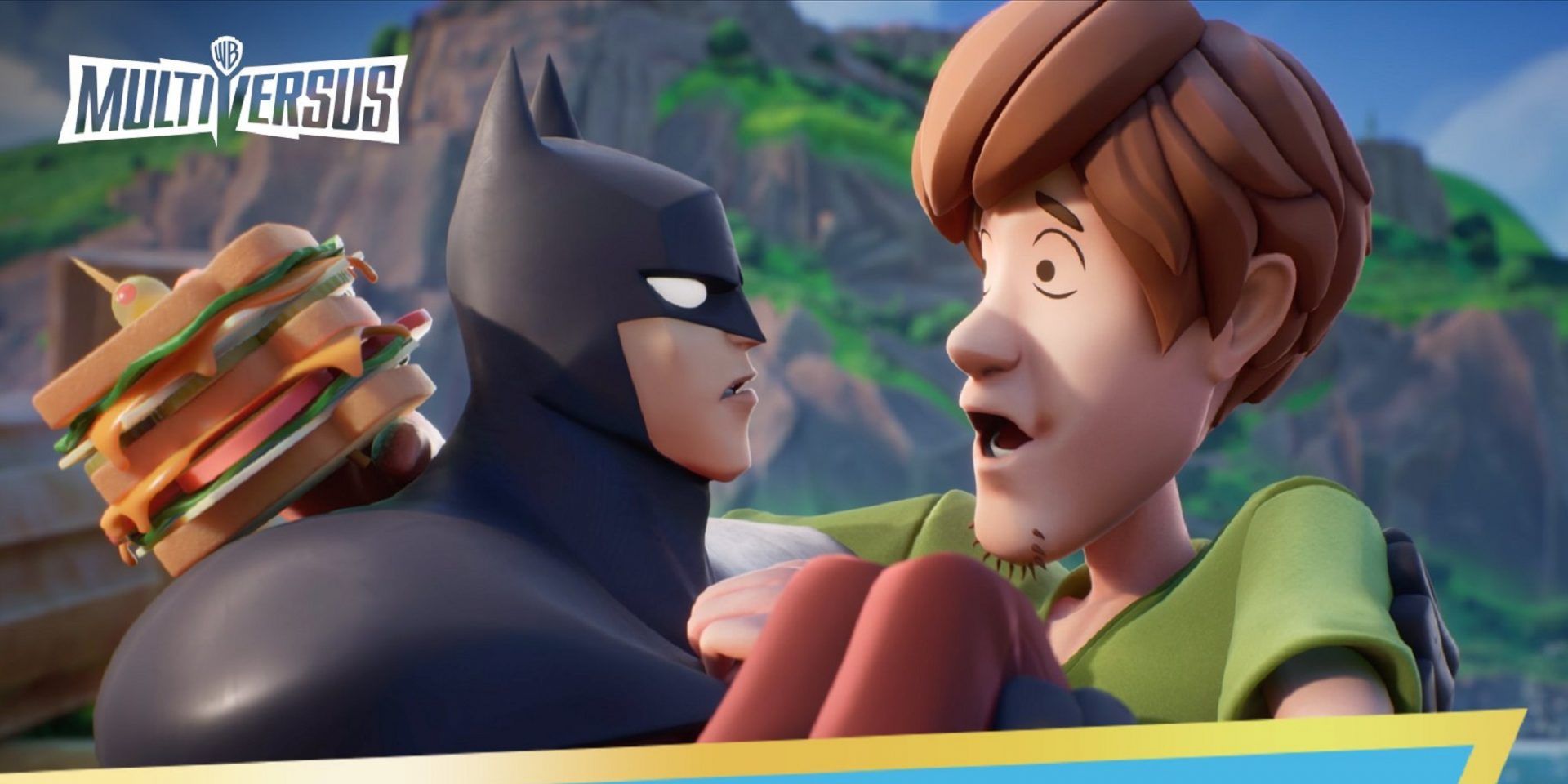 Batman Carrying Shaggy From The MultiVersus Trailer