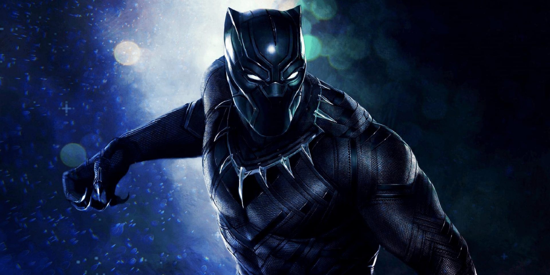 Black Panther In Suit Posing Against Dark Background