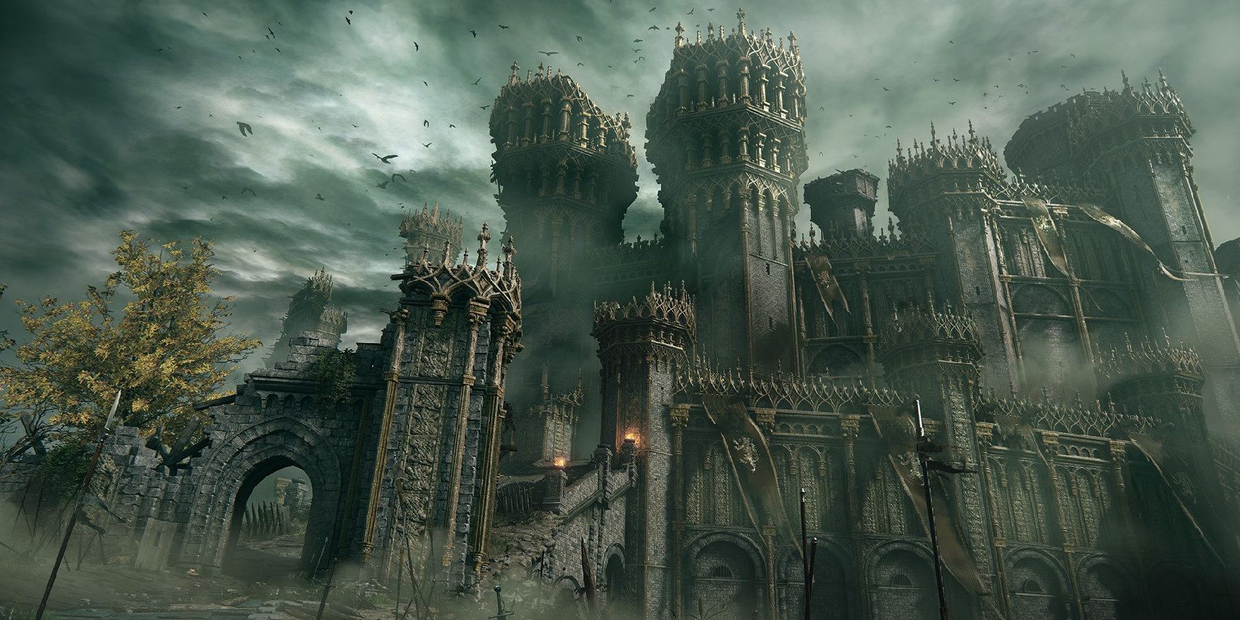 Elden Ring's Stormveil Castle in the Limgrave region