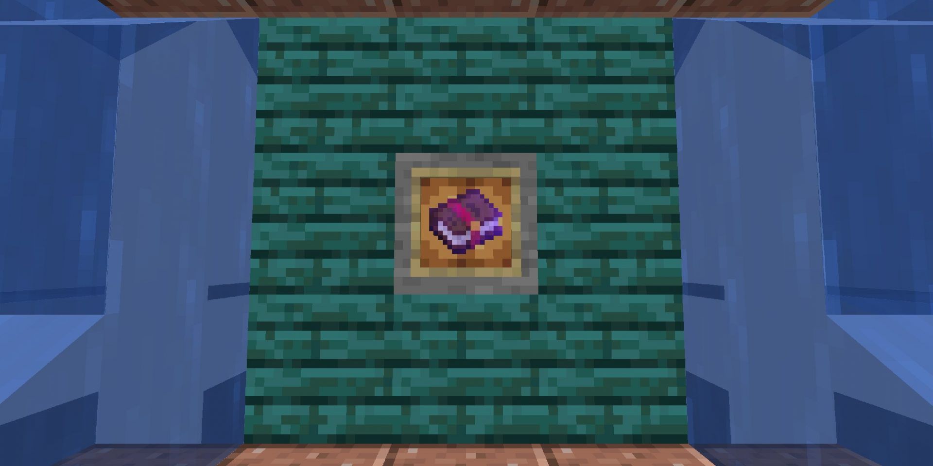 Minecraft - enchanted book in an item frame